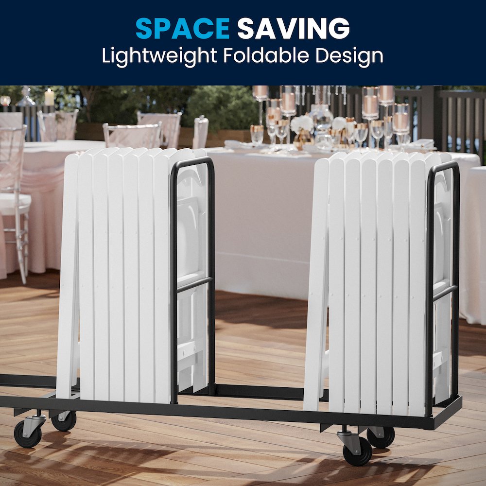 Multi-Use Versatile Commercial Big and Tall Folding Plastic Chairs - Set of 4