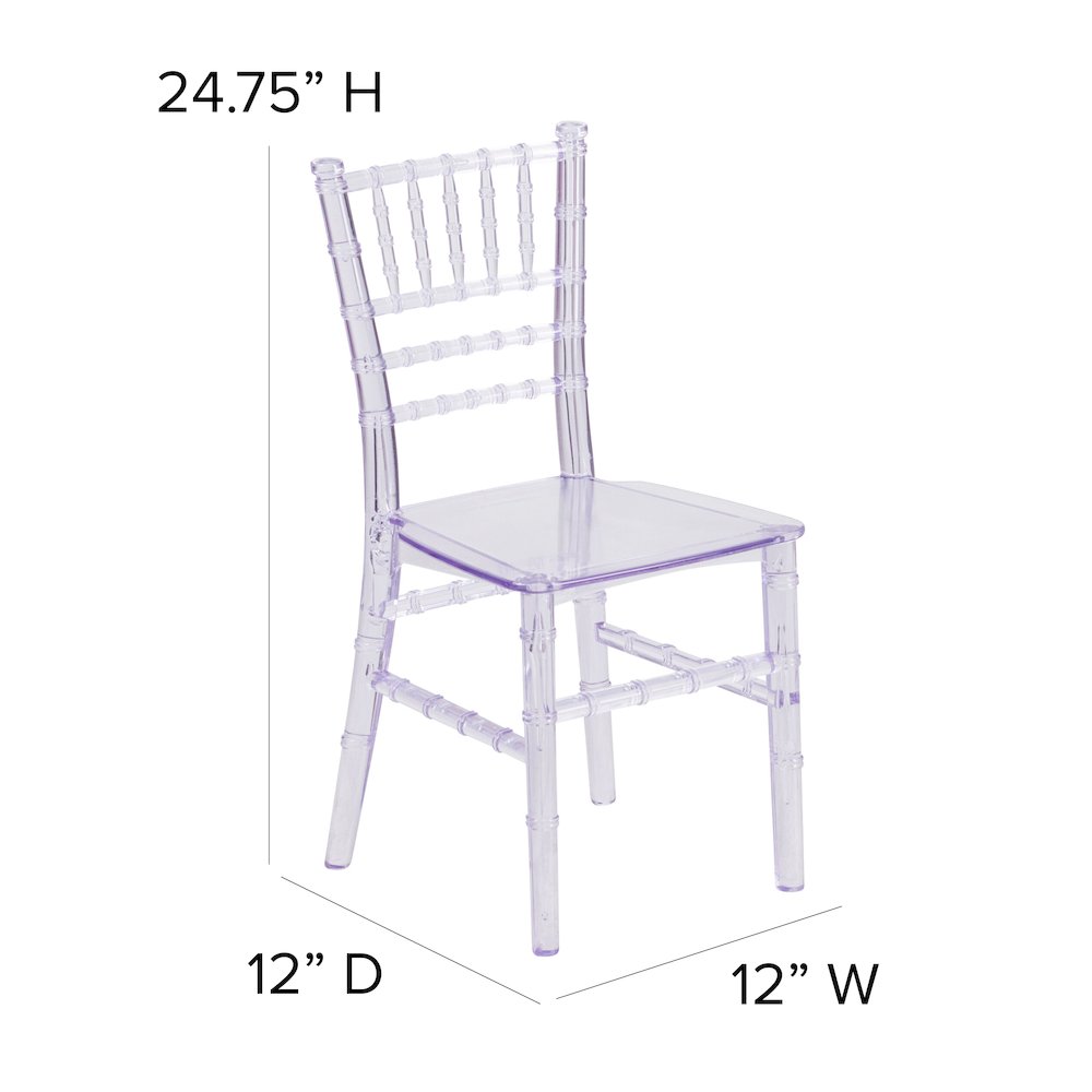 Child’s Crystal Resin Party and Event Chiavari Chair for & Residential Use