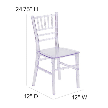 Child’s Crystal Resin Party and Event Chiavari Chair for & Residential Use