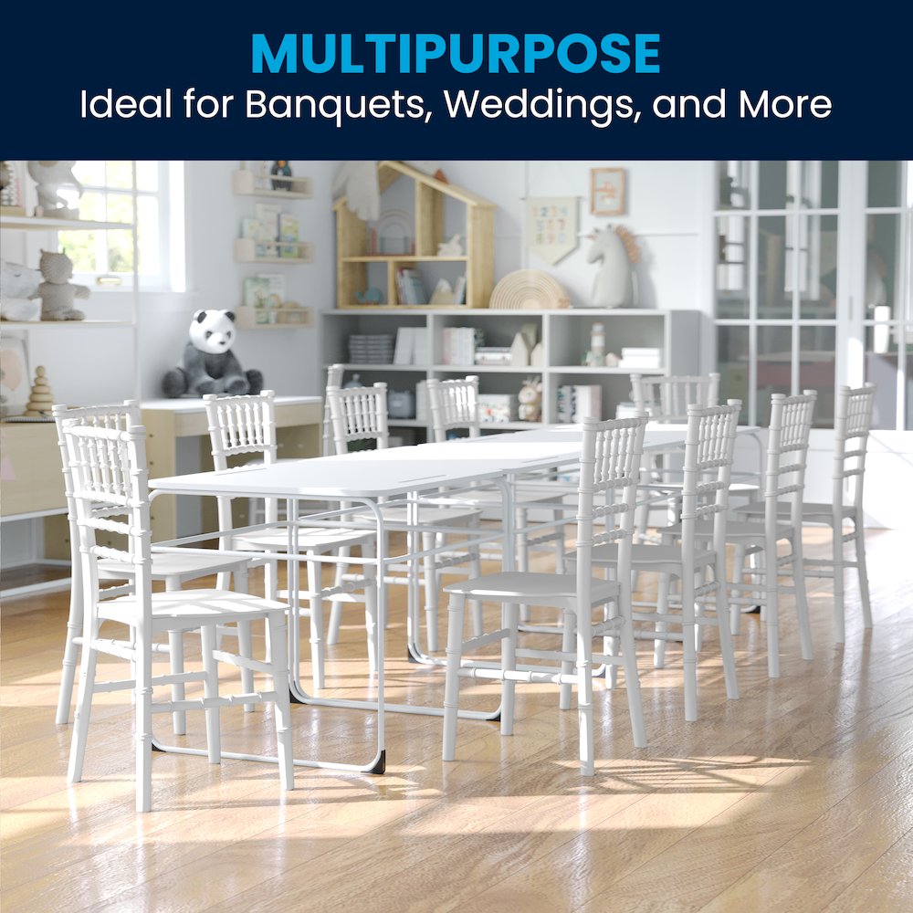 Child’s White Resin Party and Event Chiavari Chair for & Residential Use