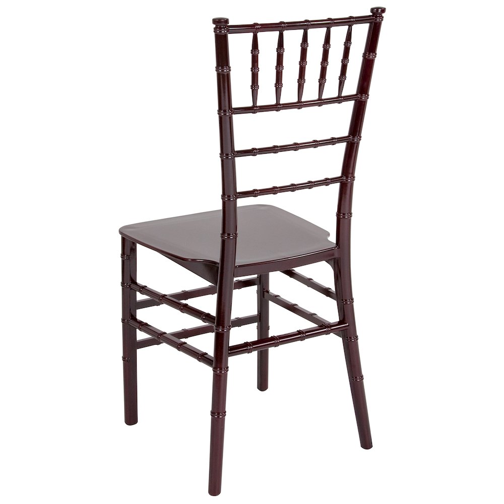 Mahogany Stackable Resin Chiavari Chair
