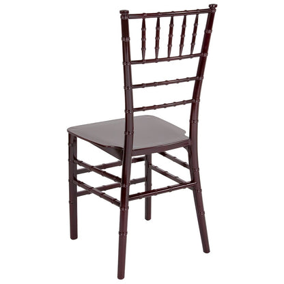 Mahogany Stackable Resin Chiavari Chair