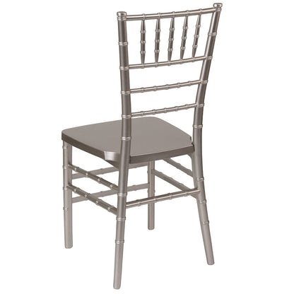 PREMIUM Pewter Resin Stacking Chiavari Chair