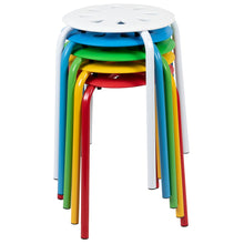lastic Nesting Stack Stools, 17.5"Height, Assorted Colors (5 Pack)