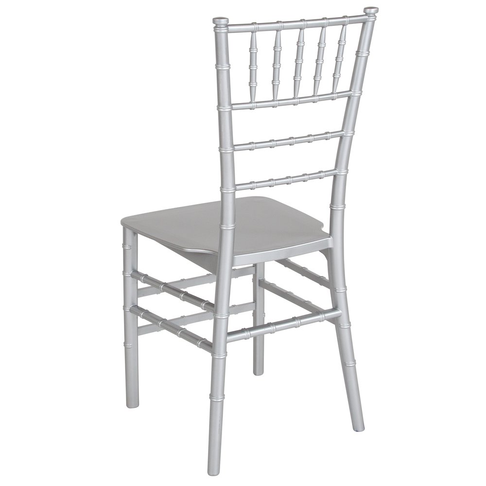 Silver Stackable Resin Chiavari Chair