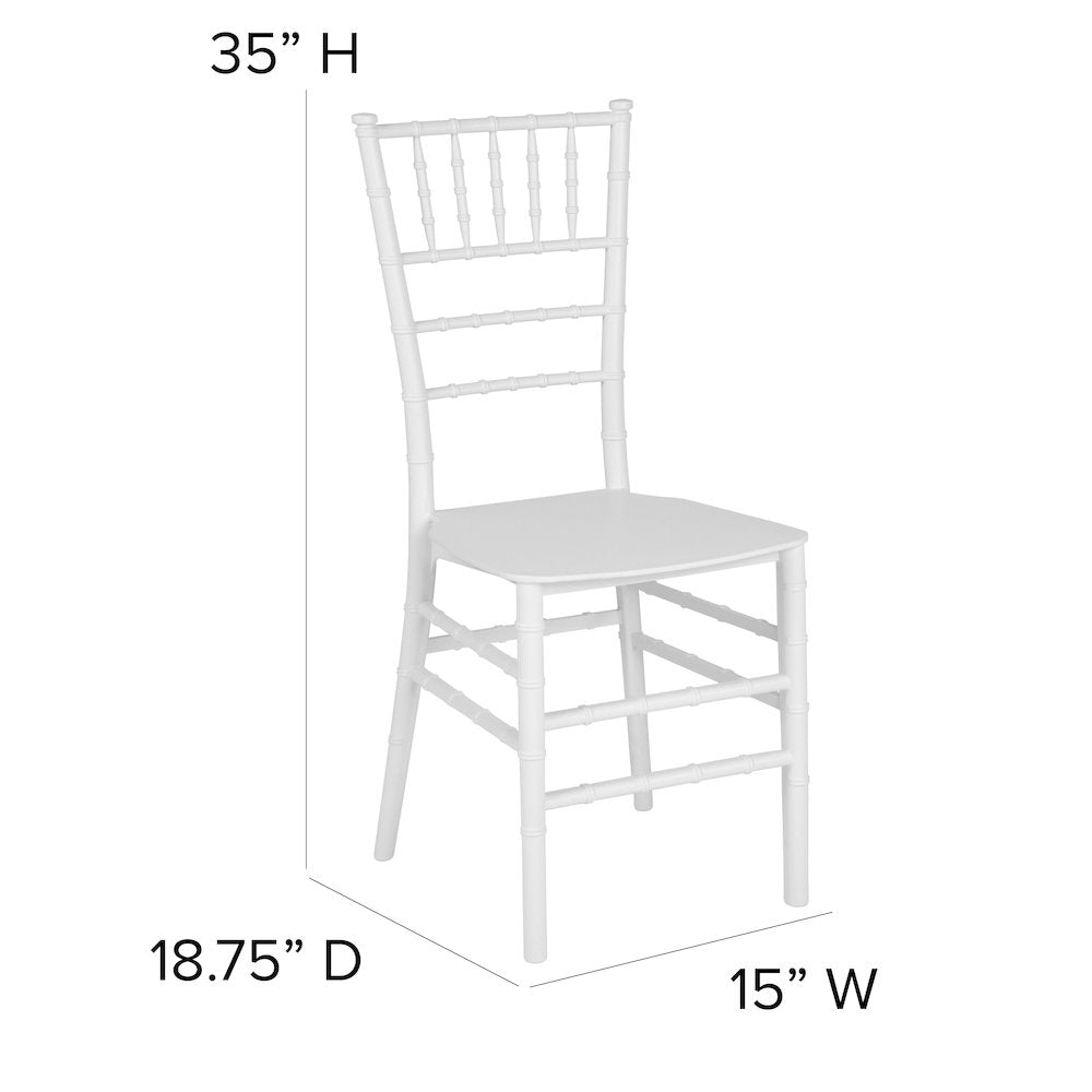 White Resin Stacking Chiavari Chair