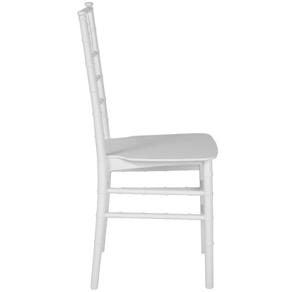 White Resin Stacking Chiavari Chair