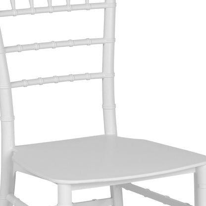 White Resin Stacking Chiavari Chair