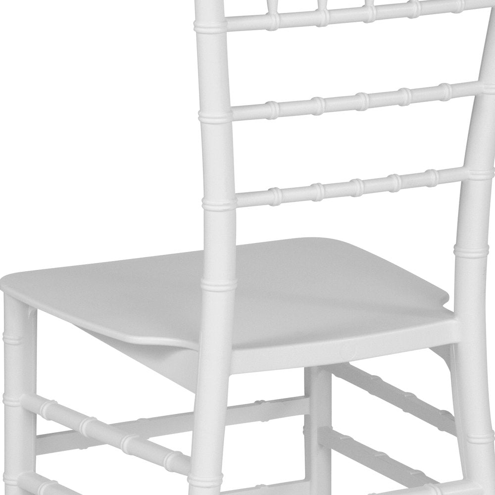 White Resin Stacking Chiavari Chair