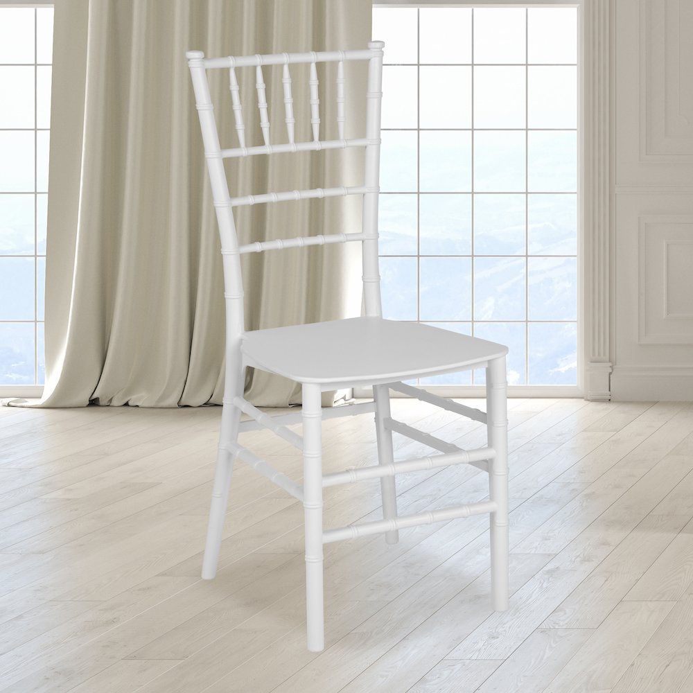 White Resin Stacking Chiavari Chair