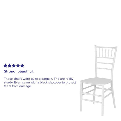 White  Stackable Resin Chiavari Chair