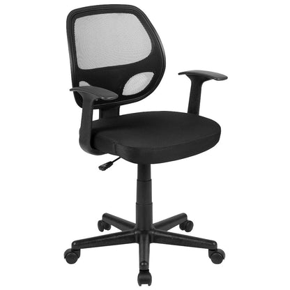Fundamentals Mid-Back Black Mesh Swivel Ergonomic Task Office Chair with Arms