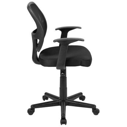 Fundamentals Mid-Back Black Mesh Swivel Ergonomic Task Office Chair with Arms