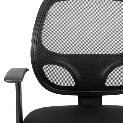 Fundamentals Mid-Back Black Mesh Swivel Ergonomic Task Office Chair with Arms