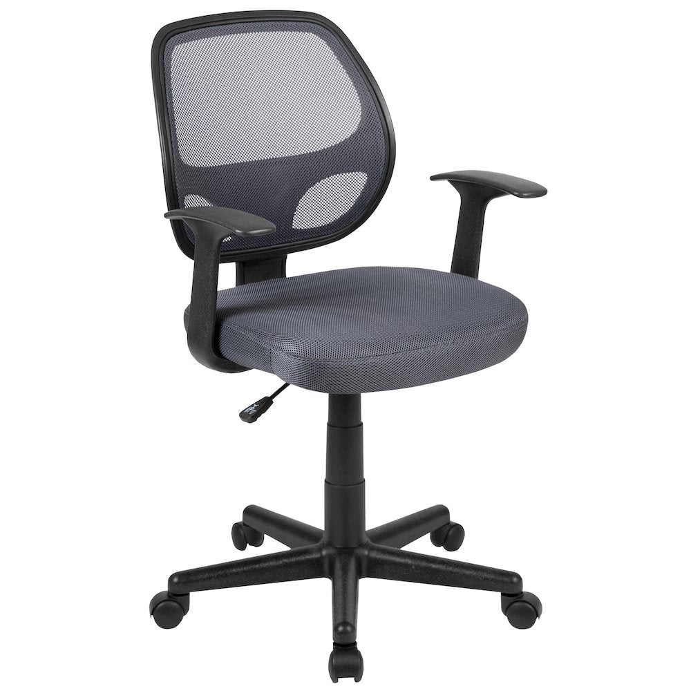 Fundamentals Mid-Back Gray Mesh Swivel Ergonomic Task Office Chair with Arms
