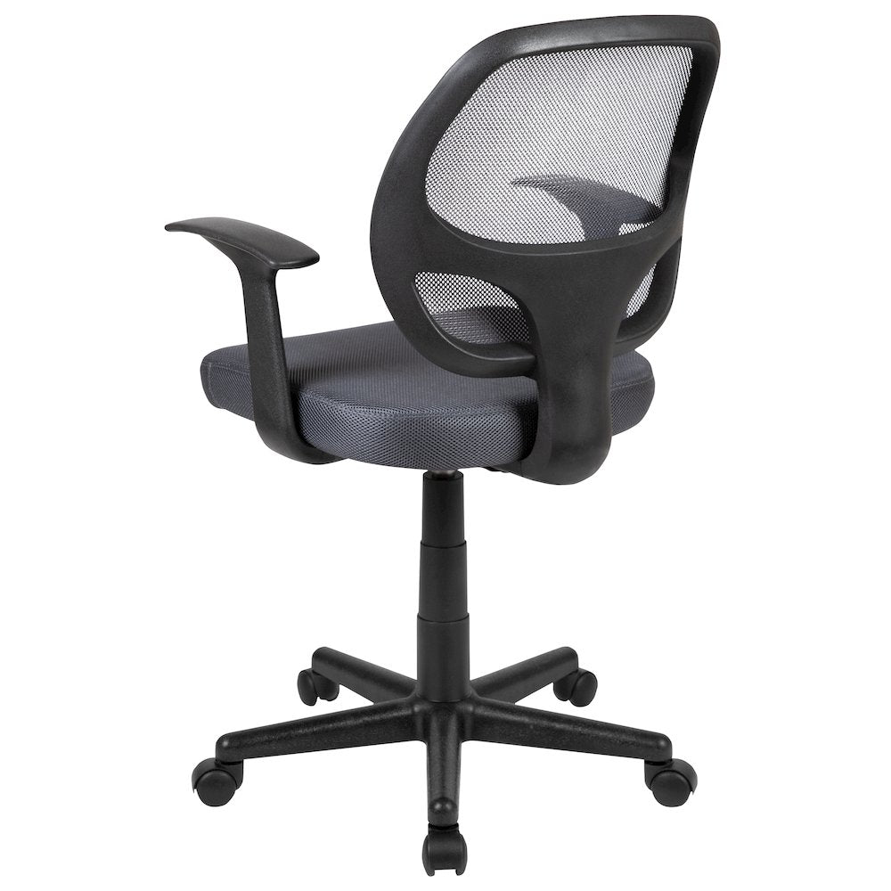 Fundamentals Mid-Back Gray Mesh Swivel Ergonomic Task Office Chair with Arms
