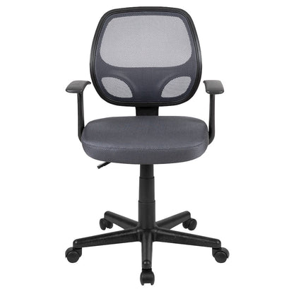 Fundamentals Mid-Back Gray Mesh Swivel Ergonomic Task Office Chair with Arms
