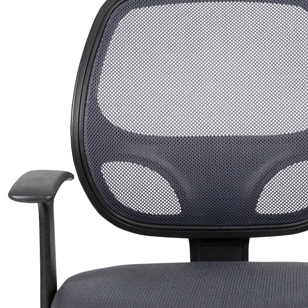 Fundamentals Mid-Back Gray Mesh Swivel Ergonomic Task Office Chair with Arms