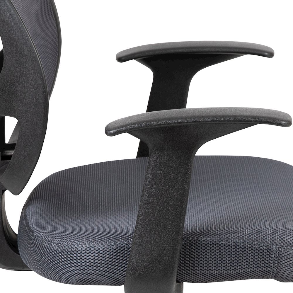Fundamentals Mid-Back Gray Mesh Swivel Ergonomic Task Office Chair with Arms