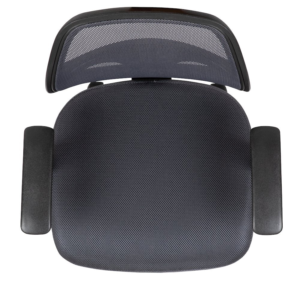 Fundamentals Mid-Back Gray Mesh Swivel Ergonomic Task Office Chair with Arms
