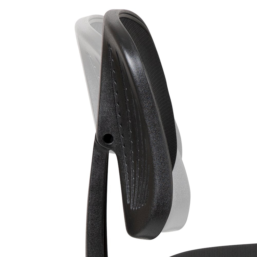 Mid-Back Black Mesh Swivel Task Office Chair with Pivot Back and Arms
