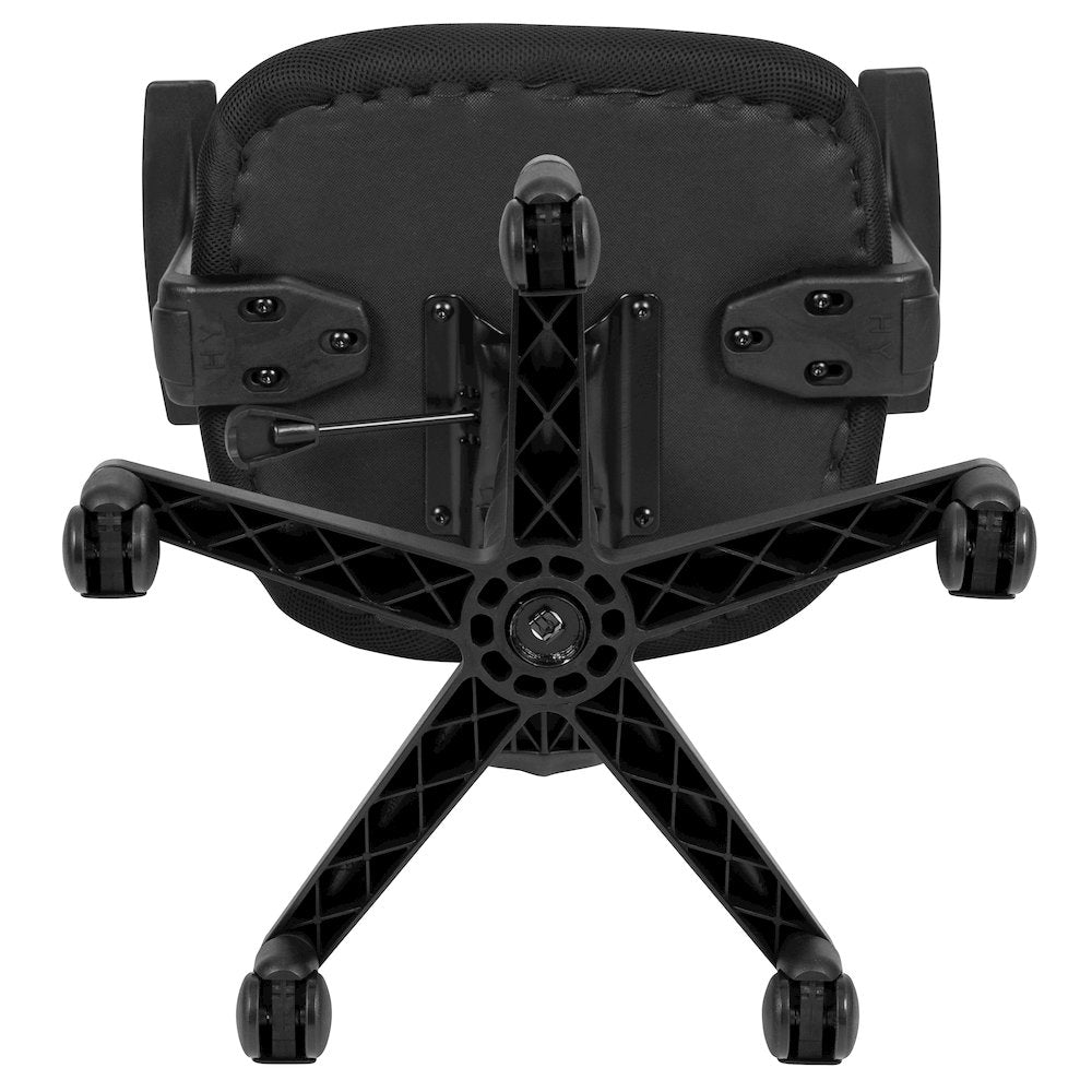 Mid-Back Black Mesh Swivel Task Office Chair with Pivot Back and Arms, BIFMA Certified