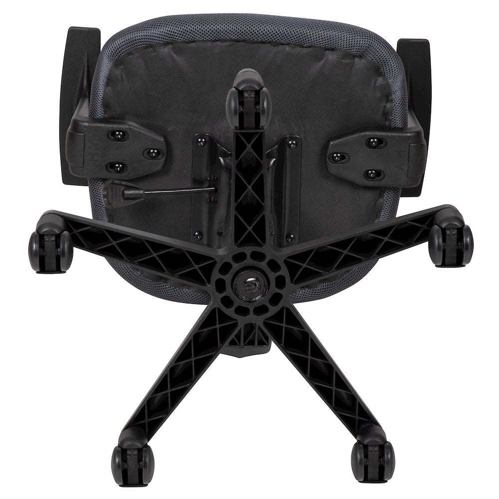 Mid-Back Gray Mesh Swivel Task Office Chair with Pivot Back and Arms