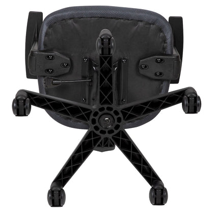 Mid-Back Gray Mesh Swivel Task Office Chair with Pivot Back and Arms