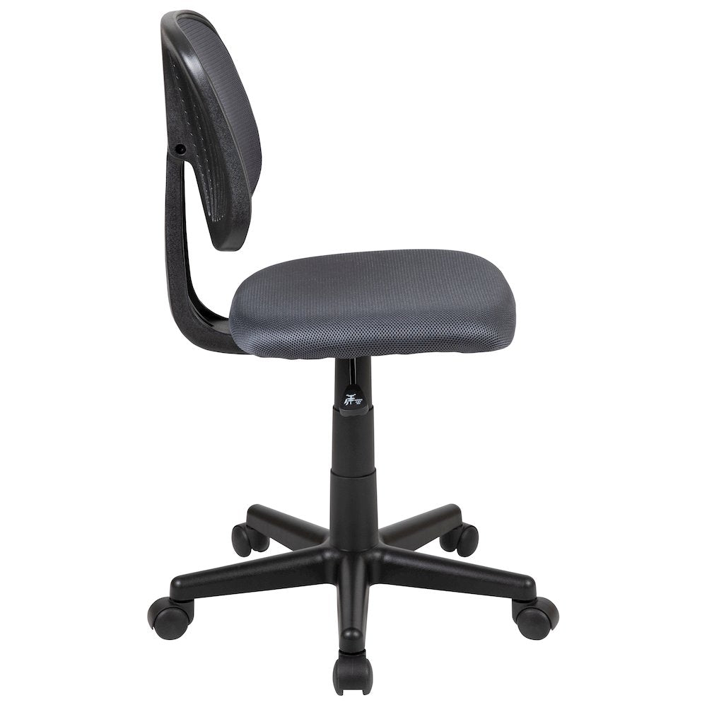 Fundamentals Mid-Back Gray Mesh Swivel Task Office Chair with Pivot Back