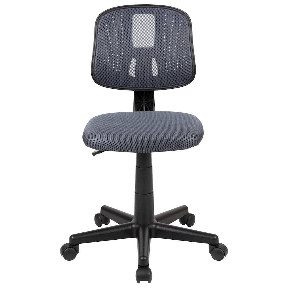 Fundamentals Mid-Back Gray Mesh Swivel Task Office Chair with Pivot Back