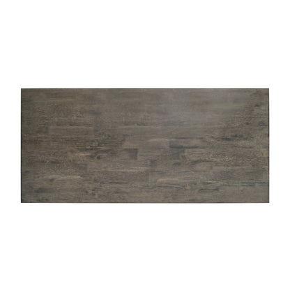 Coffee Table with X-Frame Design, Acacia Gray Top/Rustic White Frame