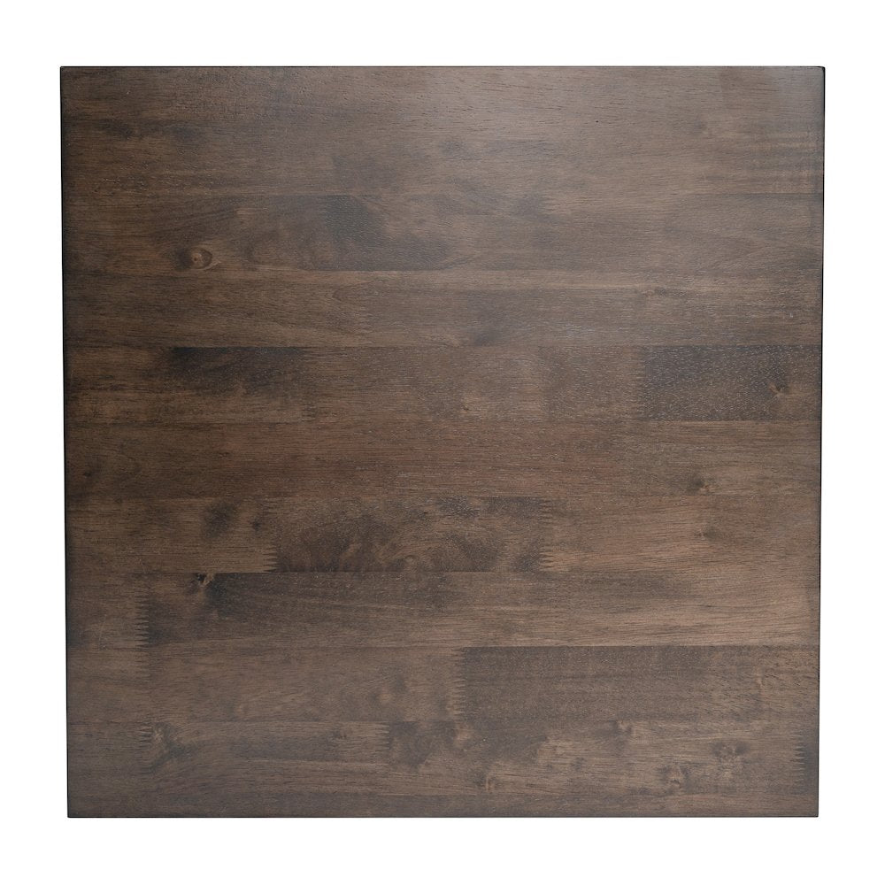 Farmhouse Style Solid Wood End Table with Traditional X-Frame Design, Dark Gray