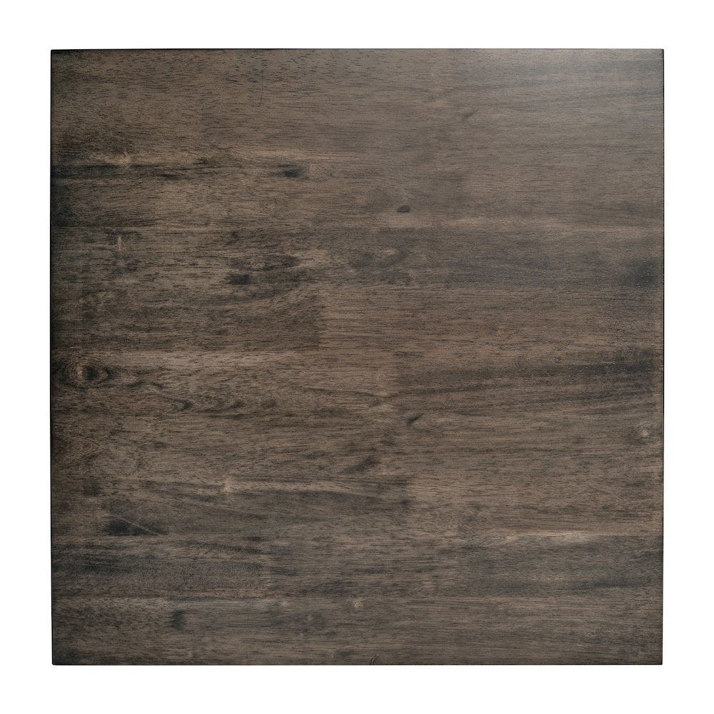 End Table with X-Frame Design, Acacia Gray Top/Rustic White Frame