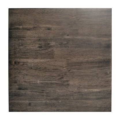 End Table with X-Frame Design, Acacia Gray Top/Rustic White Frame