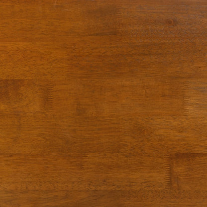 Farmhouse Style Solid Wood End Table with Traditional X-Frame Design in Walnut