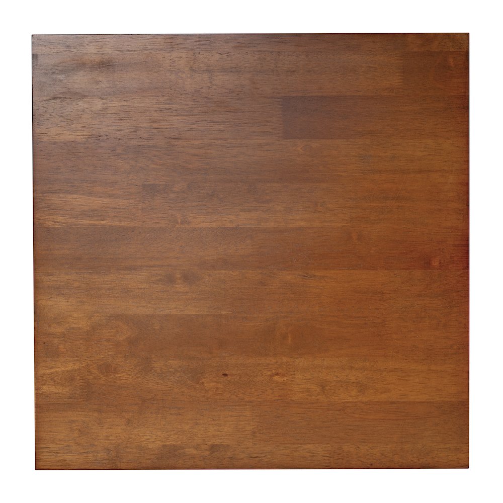 Farmhouse Style Solid Wood End Table with Traditional X-Frame Design in Walnut