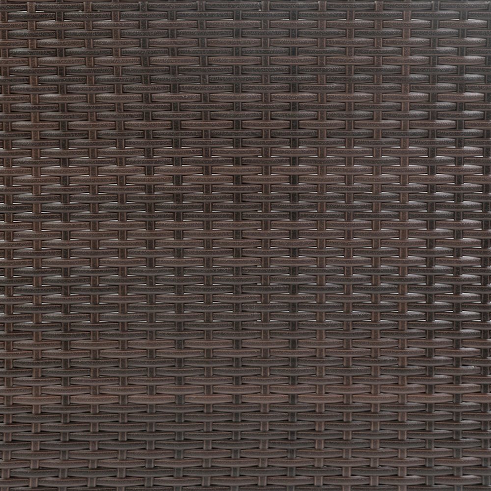 Marco Indoor/Outdoor Patio Wicker Rattan Bar Counter Table with 2 Shelves, Brown