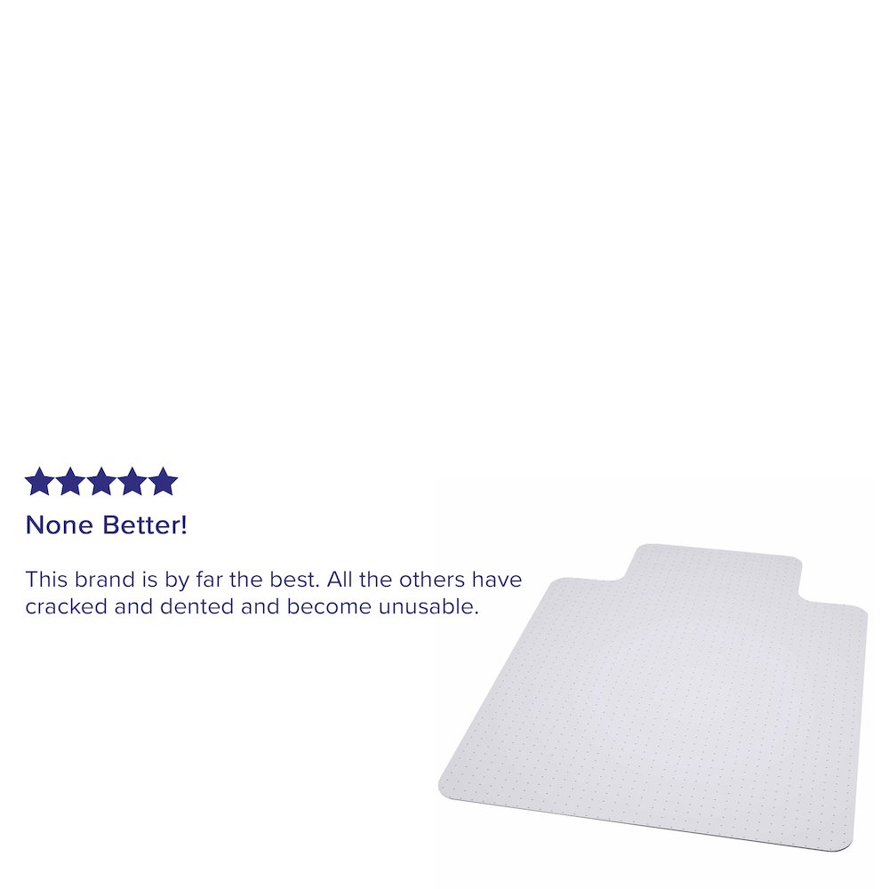 36'' x 48'' Big & Tall 400 lb. Capacity Carpet Chair Mat with Lip