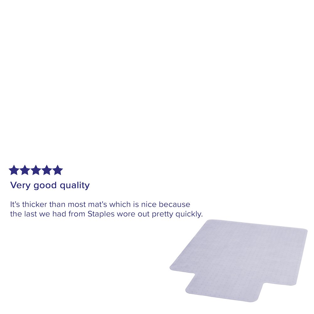 36'' x 48'' Carpet Chair Mat with Lip