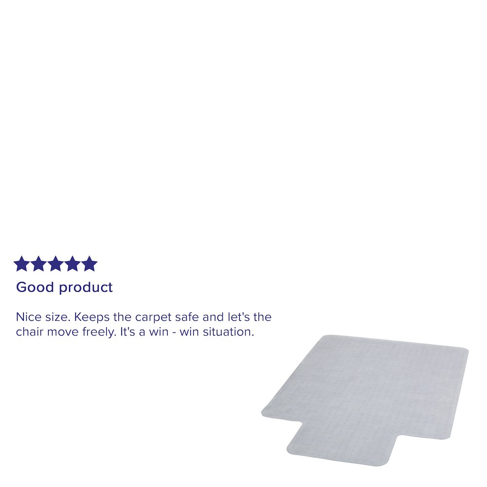 45'' x 53'' Carpet Chair Mat with Lip