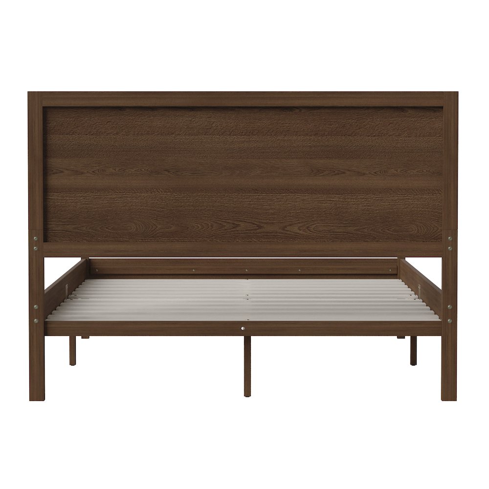 Modern Full Size Wooden Platform Bed with Headboard