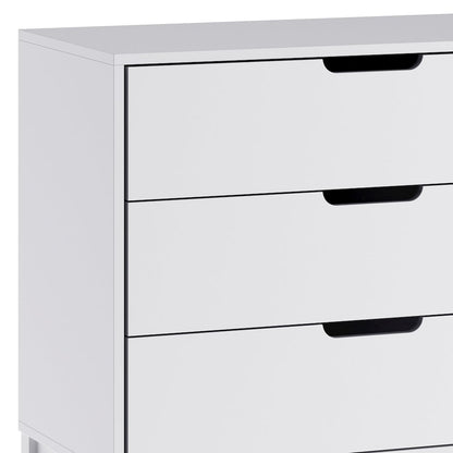 Dallas Wooden 3-Drawer Dresser for Bedroom, Chest of Drawers for Kids in White
