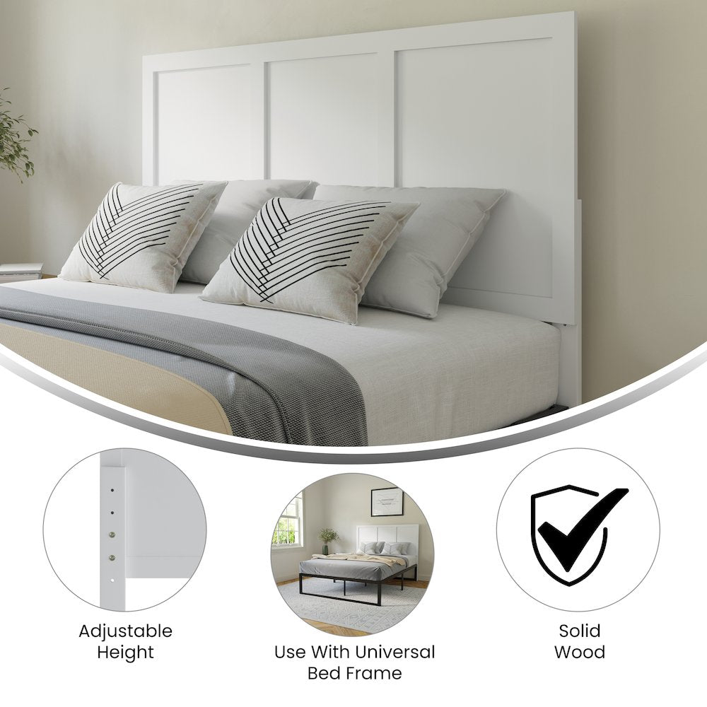 Contemporary Full Size Raised Panel Headboard