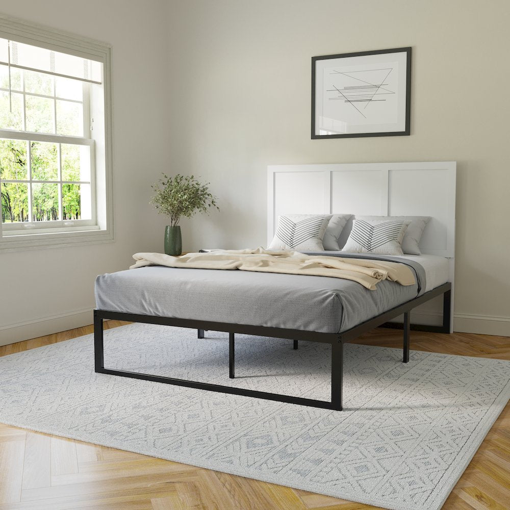 Contemporary Full Size Raised Panel Headboard