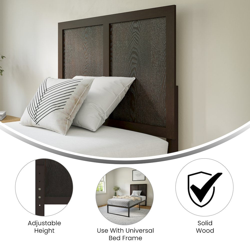 Contemporary Twin Size Raised Panel Headboard