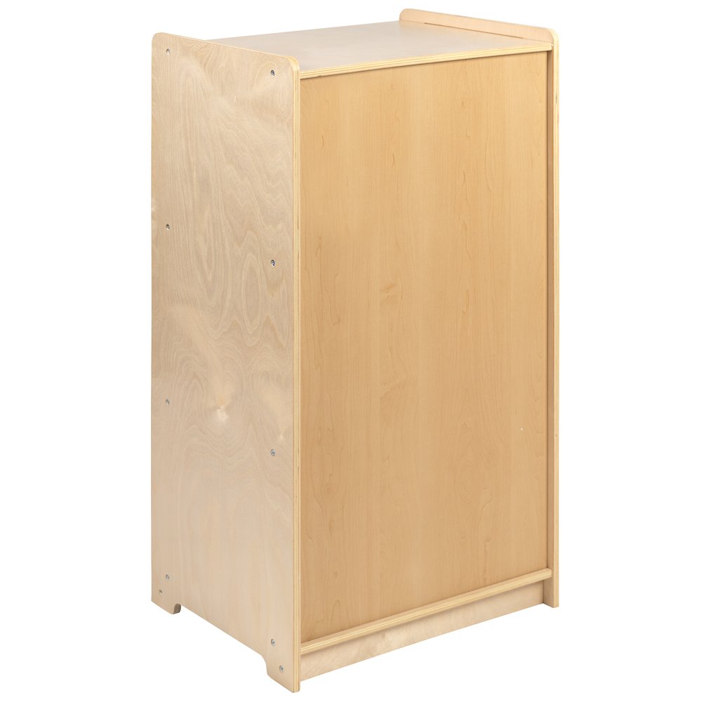 Wooden 3 Section School Classroom Storage Cabinet - 36"H (Natural)