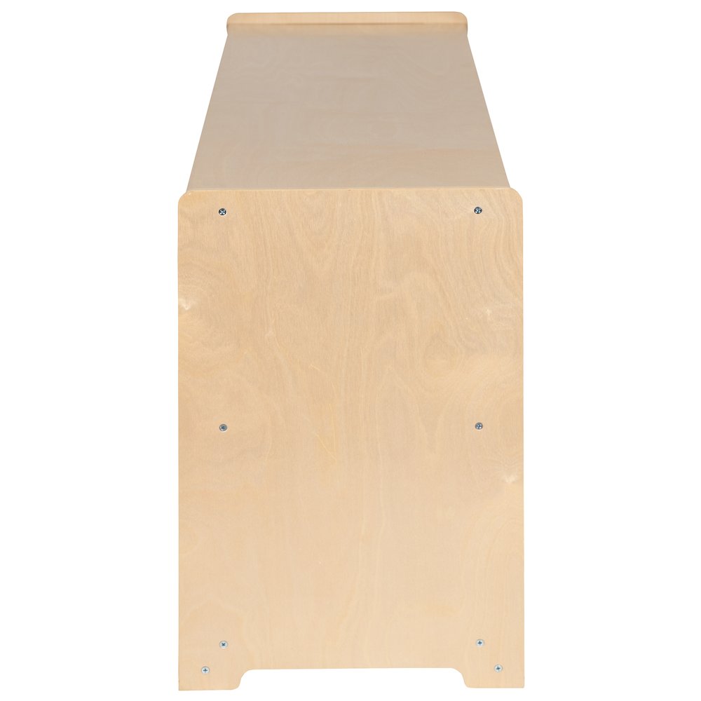 Wooden 2 Section School Classroom Storage Cabinet - 24"H x 48"L (Natural)