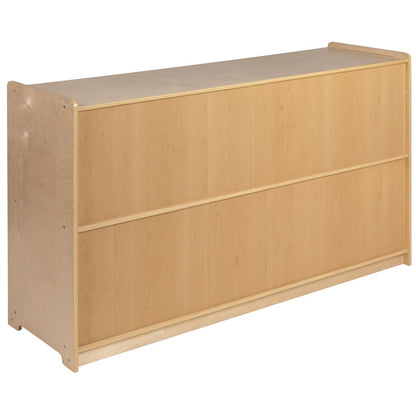 Wooden 5 Section School Classroom Storage Cabinet - 30"H x 48"L (Natural)