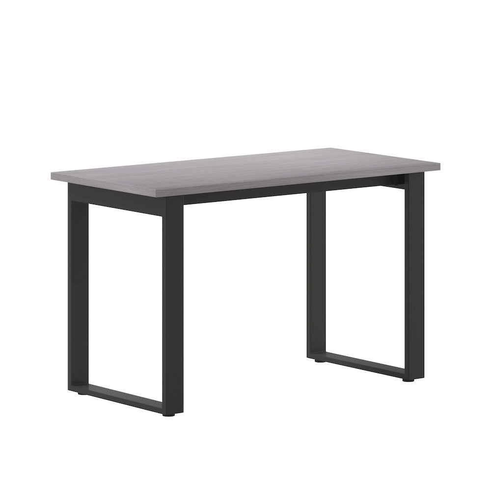 Contemporary 48x24 Commercial Grade Conference Table, Gray Oak