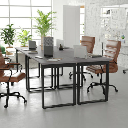 Contemporary 48x24 Commercial Grade Conference Table, Gray Oak
